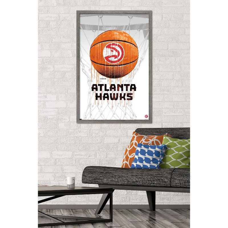 Trends International NBA Atlanta Hawks - Drip Basketball 21 Framed Wall Poster Prints, 2 of 7