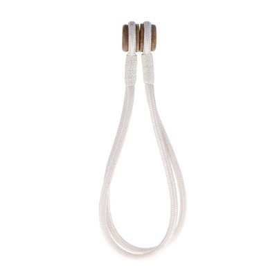 Evideco French Home Goods Magnetic Curtain Tiebacks – Double Braided Cord with Wooden Tips