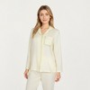 Anna-Kaci Lounge Women's 2-Piece Set Long Sleeve Button Front Pajama Top with Lace Trim Collar and Relaxed Fit Pants - 2 of 4