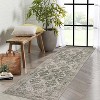 Acekool 2x6 Machine Washable Runner Rug - Non-Slip Stain Resistant Low-Pile for Hallway, Kitchen & Entryway, Grey - 2 of 4