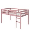 NicBex Twin/Full Size Loft Bed,Rubber Wood Loft Bed Frame with Ladder and Guardrail,Bed Frame for Adults,Kids,Box Spring Not Required - 4 of 4