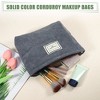Unique Bargains Corduroy Zipper Makeup Bags and Organizers 1 Pc - 2 of 4