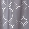 iDESIGN Geometric Fabric Dotted Shower Curtain Water Resistant Charcoal: Polyester, Machine Washable, Buttonhole Top - 4 of 4