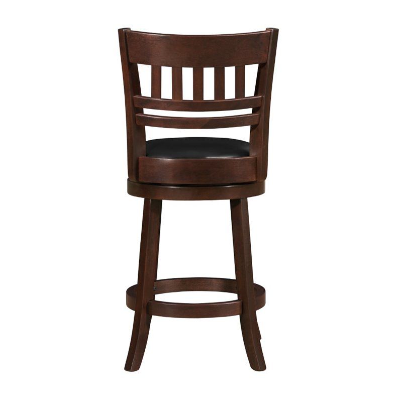 Shapel Faux Leather Swivel Counter Stool in Dark Cherry - Lexicon, 4 of 7