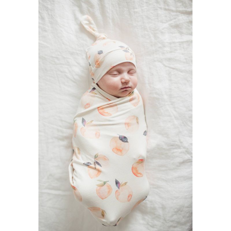 Copper Pearl Bloom Knit Swaddle Blanket, 2 of 8