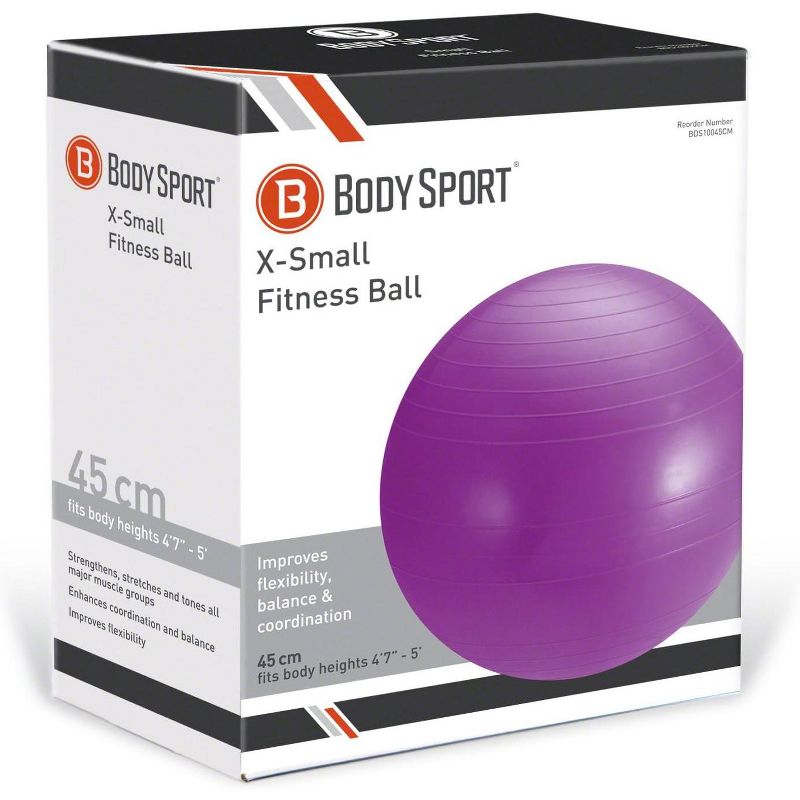 BodySport Standard Exercise Ball with Pump, Exercise Equipment for Home, Office, Gym, and Classroom, 4 of 8