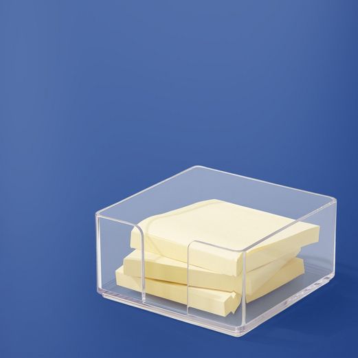 clear sticky note container