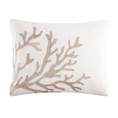 C&F Home 14" x 18" Coral Embroidered Throw Pillow