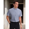 INSPIRE CHIC Men's Short Sleeve Stretch Lightweight Business Solid Formal Button Down Shirts - 2 of 4