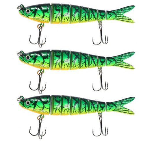 Unique Bargains Fishing Lures Jerk Baits For Bass Fishing Lifelike  Freshwater Lures Abs Multicolor 0.04lb 3pcs : Target