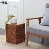 Olivia & May Contemporary Teak Wood Square Accent Table Brown: No Assembly, Spot Clean, Wood Frame - 2 of 4