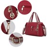 MKF Collection Opal Vegan Leather Lightweight Satchel Bag by Mia K- Red Pewter - 3 of 4