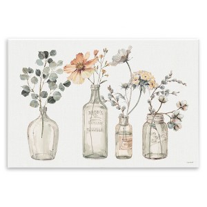 Stupell Industries Antique Floral Bouquets in Jars Wall Plaque Art, 15" x 10" - 1 of 4
