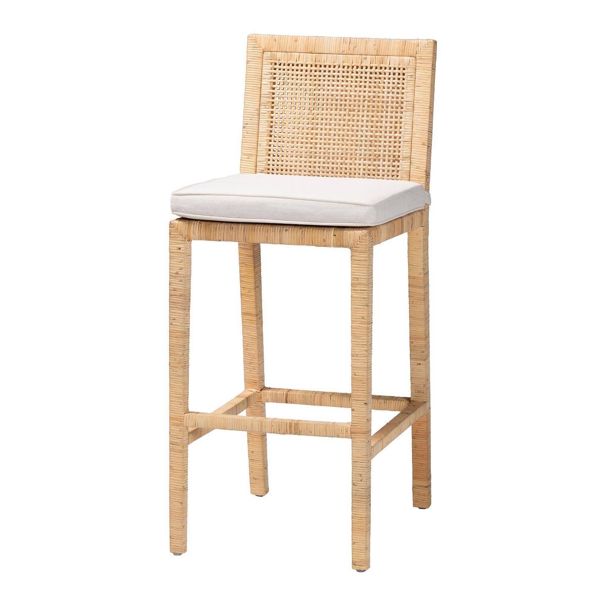 bali & pari Sofia Rattan Bar Stool Natural - thumbnail 7