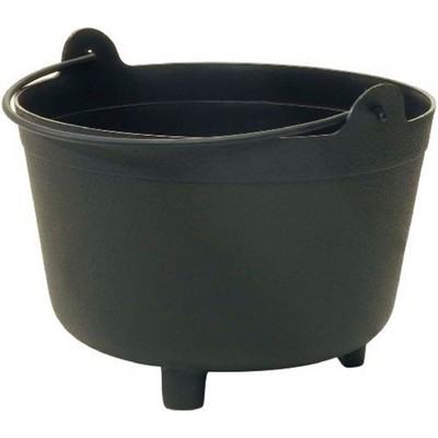Antique-Inspired Black Round Plastic Kettle Planter, 15-inch