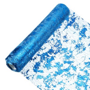 Unique Bargains Metallic Foil Thin Mesh Polyester Luxurious Table Runner - 1 of 3