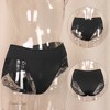 Agnes Orinda Women's Mid-Rise Solid Lace Trim Brief Invisible Underwear - 2 of 4