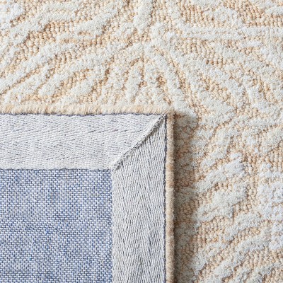 Ivory Square Hand-Tufted Wool Area Rug