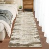 Modern Abstract Washable Rug – Non-Slip, Low Pile, Non-Shedding, Distressed Thin Design for Living Room, Bedroom, Dining Room, Office. - 2 of 4