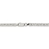 Black Bow Jewelry 3.75mm, Sterling Silver, Flat Anchor Chain Necklace - 4 of 4