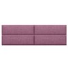 Jaxx Panelist Modern Padded Headboard – Set of 4 Wall Mounted Panels - King, Plum Microvelvet - 2 of 4
