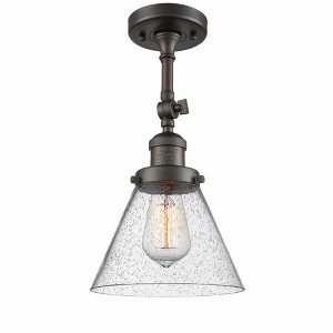 Cone - 1 Light Semi-Flush Mount In Industrial Style-14.5 Inches Tall and 7.75 Inches Wide - 1 of 1