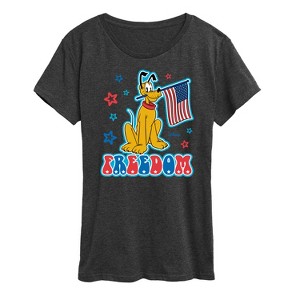 Women's - Disney - Pluto Freedom Short Sleeve Graphic T-Shirt - 1 of 4
