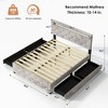ALEXOUN Platform Bed Frame with Fabric Upholstered Headboard, Wooden Slats Support,for Bedroom,Apartment, - 3 of 4