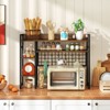 Tangkula Desk Shelf w/ Storage Grid, Multipurpose Countertop Hutch for up to 32" Computer Monitors - 4 of 4