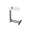 Okak C-Shaped Side Table Modern Wood and Metal Frame, Perfect for Sofa and Bedside, Ideal for Bedroom and Living Room(Set of 1 or 2) - 2 of 4