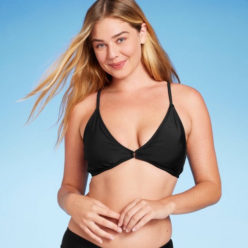 Women's Double Tunnel Bikini Top - Kona Sol™ Black D/DD Cup