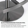 Resenkos Counter Bar Stools, Counter Stool,Swivel Bar Stools Black Titanium Stainless Steel Base and Footrest(Brown 1pc) - 4 of 4
