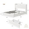Jojoka Full/Queen Size Boucle Upholstered Bed with LED Headboard, Storage Drawers and Charging Station – No Box Spring Needed - 2 of 4