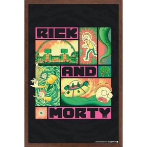 Trends International Rick And Morty: Season 8 - Panels Framed Wall Poster Prints - 1 of 4