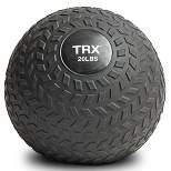 TRX 20 Pound Weighted Textured Tread Slip Resistant Rubber Slam Ball for High Intensity Full Body Workouts and Indoor or Outdoor Training, Black