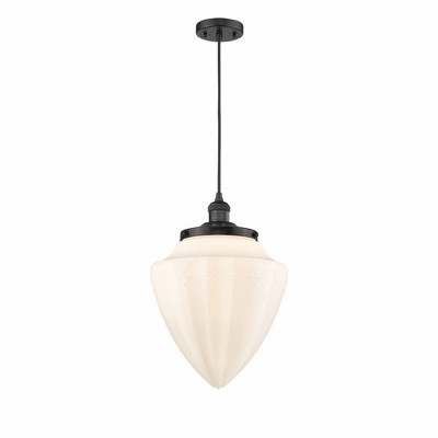 Bullet - 1 Light Cord Hung Mini Pendant In Traditional Style-16.5 Inches Tall and 12 Inches Wide