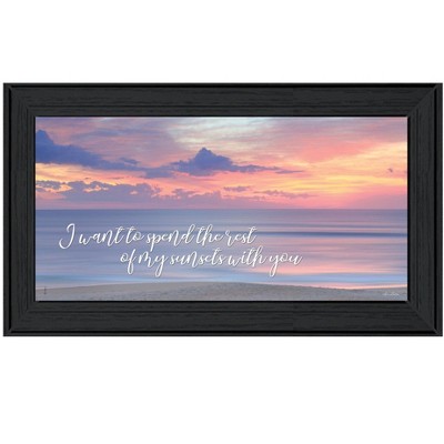 HomeRoots Rest of My Sunsets Black Framed Print Wall Art