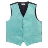 Gioberti Men's Formal 4pc Metallic Paisley Vest Necktie Bowtie and Pocket Square - 2 of 4