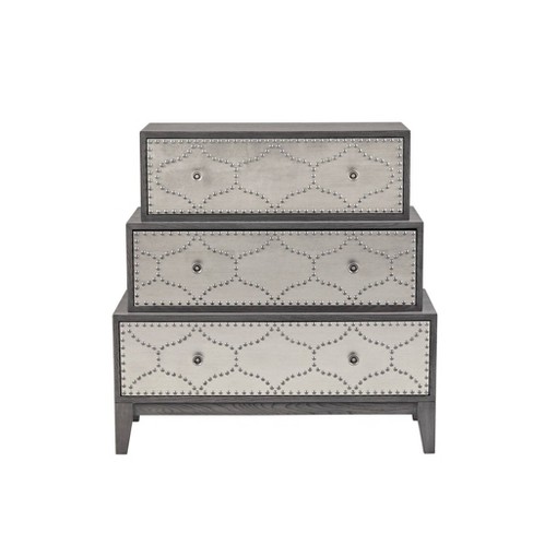 3 Drawer Eric Accent Chest Chardon Gray Target