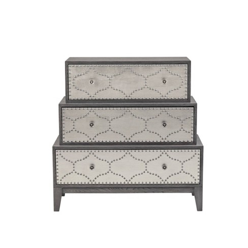 3 Drawer Eric Accent Chest Chardon Gray Target