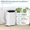 14000 BTU Portable Air Conditioner Cooling Up to 750 Sq.Ft, 3-In-1 Functionality (Cool/Fan/Dehumidify), Portable AC With Wheels, Remote Control - 2 of 4