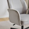 Karl Home | 28.5 inch White Velvet Dovetail Swivel Office Chair - 4 of 4