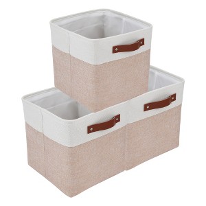 REGALWOVEN Fabric Collapsible Lightweight Open Storage Bins 11 x 11 x 11 Inch 3 Packs - 1 of 4