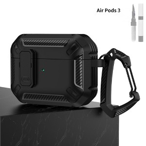 HTUTWOO AirPods Pro 3 Case, Full Drop Protector Cover with Carabiner and Cleaning Kit for Men Women - 1 of 4