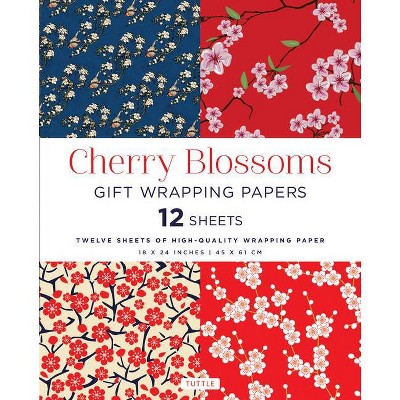 Cherry Blossoms Gift Wrapping Papers - 12 Sheets - by  Tuttle Publishing (Paperback)