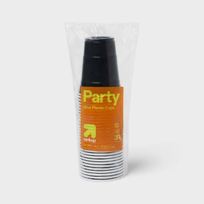 Halloween Disposable Solid Cups - Black - 18oz/30ct - up&up™