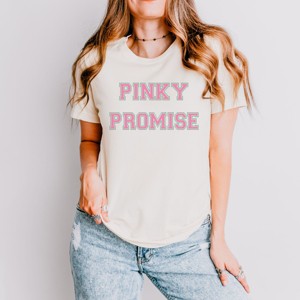 Simply Sage Market Pinky Promise Short Sleeve Tee - XL - Cream - 1 of 4