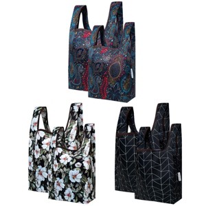 Wrapables JoliBag Nylon Reusable Grocery Bag, Set of 6 - 1 of 4