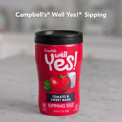 Campbell's Well Yes! Sipping Soup, Butternut Squash and Sweet Potato Soup,  11.1 Oz Microwavable Cup