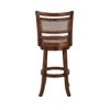 New Classic Furniture, Aberdeen Wood Swivel Bar Stool with Fabric Seat in Dark Brown, Brown - 3 of 4